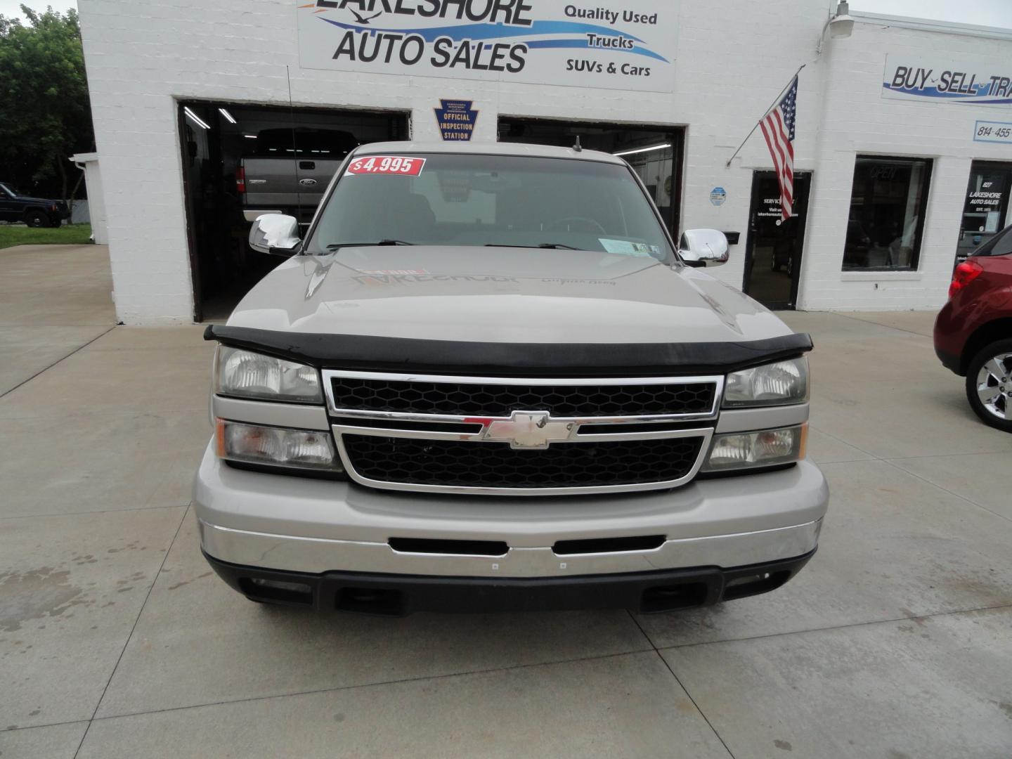2006 Silver Birch /Greystone Chevrolet Silverado 1500 LT Ext. Cab 4WD (1GCEK19B46Z) with an 5.3L V8 OHV 16V engine, 4-Speed Automatic Overdrive transmission, located at 827 W 26th Street, Erie, PA, 16508, (814) 455-3401, 42.105431, -80.090942 - Thanks for looking at our very clean and hard to find in good condition truck. Yes, this truck has a few miles, but as can be seen by the pictures it's in very good condition with recently replaced cab corners along and rocker panels. As you know trucks in this lower price range in good condition ar- Photo#1