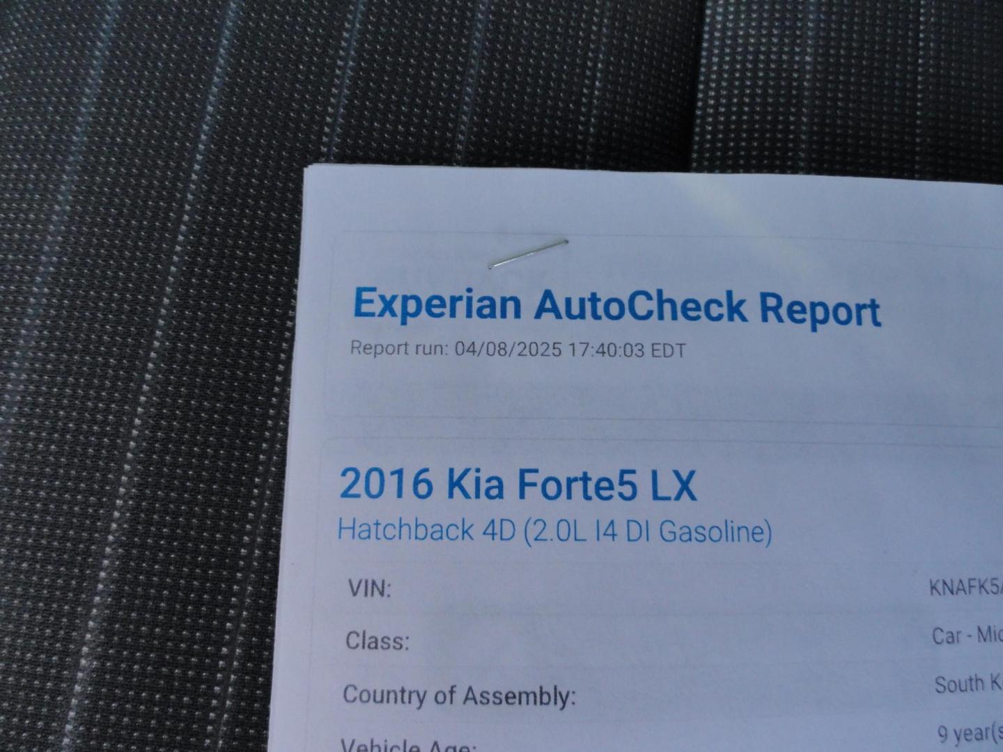 2016 Silky Silver Metallic /Greystone Kia Forte 5-Door LX (KNAFK5A81G5) with an 2.0L L4 DOHC 16V engine, 6-Speed Automatic transmission, located at 827 W 26th Street, Erie, PA, 16508, (814) 455-3401, 42.105431, -80.090942 - Thanks for looking at our one owner accident and rust-free new Ford trade. This is the LX model with lots of options and it comes with like new exterior plus a nonsmoker interior. A recent Pa state and emissions inspection, lube oil and filter change were just completed in our service department. Hu - Photo#36