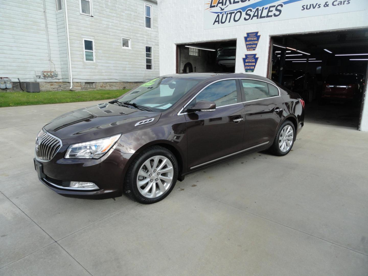 2016 Burnished Brandy Metallic /Coco/Dune Buick LaCrosse Leather Package (1G4GB5G35GF) with an 3.6L V6 DOHC 24V FFV engine, 6 Speed automatic transmission, located at 827 W 26th Street, Erie, PA, 16508, (814) 455-3401, 42.105431, -80.090942 - Thanks for looking at our two-owner accident and rust-free recent arrival. This is the Leather Package trim level with Driver confidence package which includes adaptive HID headlamps, front collision alert, blind spot monitoring, rear cross-traffic alert, foglamps and a heads-up display. This vehicl - Photo#6