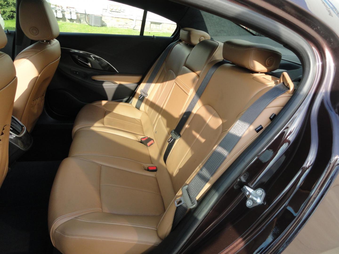2016 Burnished Brandy Metallic /Coco/Dune Buick LaCrosse Leather Package (1G4GB5G35GF) with an 3.6L V6 DOHC 24V FFV engine, 6 Speed automatic transmission, located at 827 W 26th Street, Erie, PA, 16508, (814) 455-3401, 42.105431, -80.090942 - Thanks for looking at our two-owner accident and rust-free recent arrival. This is the Leather Package trim level with Driver confidence package which includes adaptive HID headlamps, front collision alert, blind spot monitoring, rear cross-traffic alert, foglamps and a heads-up display. This vehicl - Photo#26