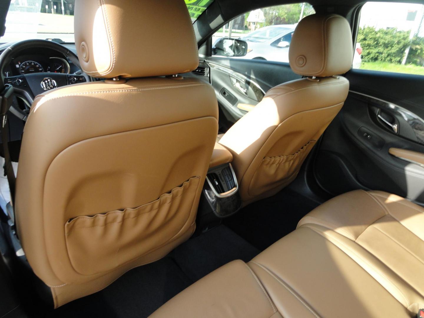 2016 Burnished Brandy Metallic /Coco/Dune Buick LaCrosse Leather Package (1G4GB5G35GF) with an 3.6L V6 DOHC 24V FFV engine, 6 Speed automatic transmission, located at 827 W 26th Street, Erie, PA, 16508, (814) 455-3401, 42.105431, -80.090942 - Thanks for looking at our two-owner accident and rust-free recent arrival. This is the Leather Package trim level with Driver confidence package which includes adaptive HID headlamps, front collision alert, blind spot monitoring, rear cross-traffic alert, foglamps and a heads-up display. This vehicl - Photo#28