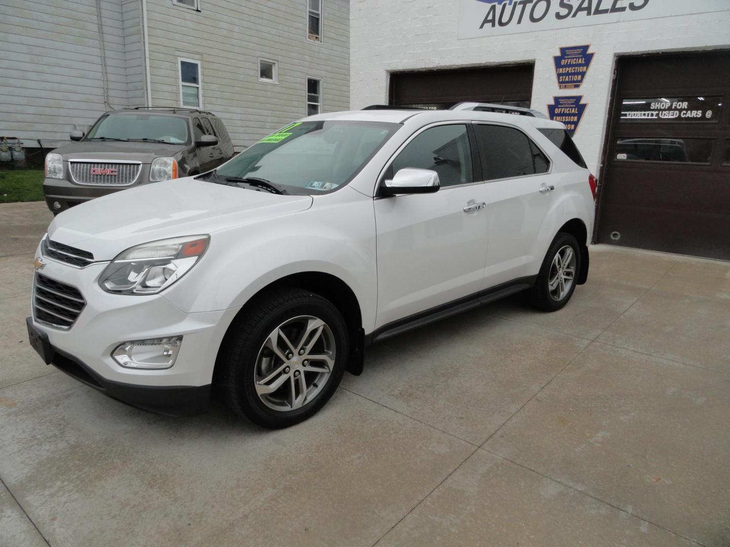 2017 Frost White Tricoat /Graphite Chevrolet Equinox Premier AWD (2GNFLGE34H6) with an 3.6L V6 DOHC 24V engine, 6 Automatic transmission, located at 827 W 26th Street, Erie, PA, 16508, (814) 455-3401, 42.105431, -80.090942 - Thanks for looking at our two-owner accident and rust-free new arrival. This SUV belongs to one of our owners and was his wife's driver for the last five years which explains the like new condition of the nonsmoker like new interior as well as the damage free exterior. This is the Premier model with - Photo#6