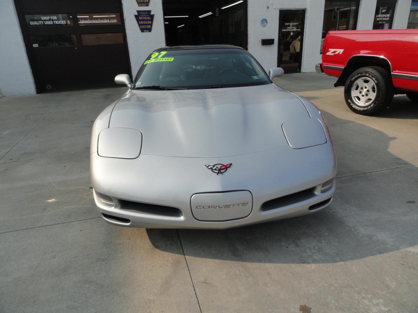 1997 Sebring Silver Metallic /Greystone Chevrolet Corvette Coupe (1G1YY22G7V5) with an 5.7L V8 OHV 16V engine, 4-Speed Automatic Overdrive transmission, located at 827 W 26th Street, Erie, PA, 16508, (814) 455-3401, 42.105431, -80.090942 - Thanks for looking at our two owner LOW MILEAGE (15,905) accident and rust-free recent arrival. This Corvette was originally sold in in Warren Pa. where it stayed until it was traded in at the local Mercedes Benz dealership in Erie on 2/3/2003 with 2605 miles. The next owner purchased this on 5/30/2 - Photo#1