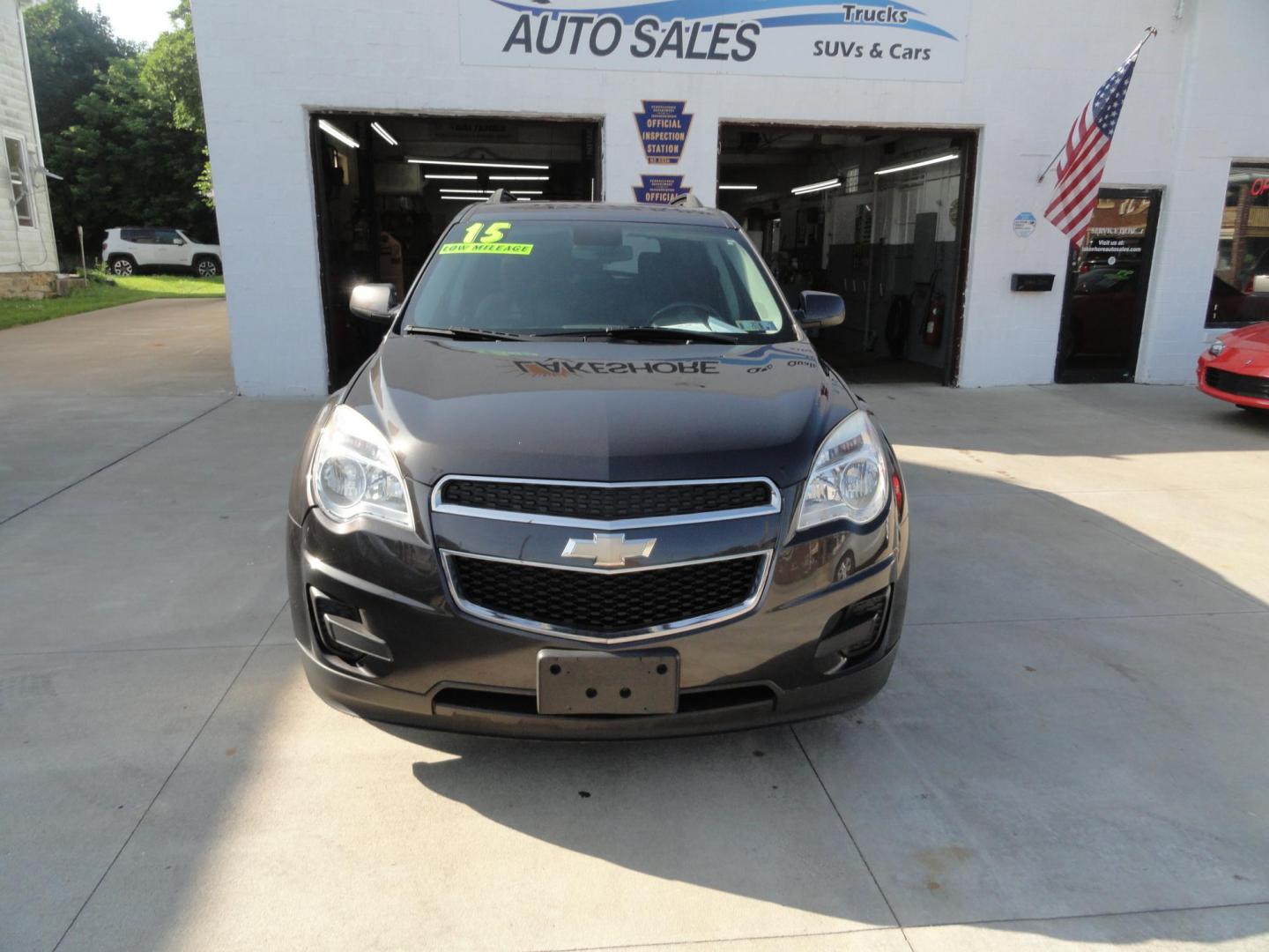 2015 Tungsten Metallic /Greystone Chevrolet Equinox 1LT AWD (2GNFLFEK7F6) with an 2.4L L4 DOHC 16V FFV engine, 6-Speed Automatic transmission, located at 827 W 26th Street, Erie, PA, 16508, (814) 455-3401, 42.105431, -80.090942 - Thanks for looking at our low mileage accident-free new Chevy trade in. This is the LT model with all wheel drive, power drivers seat, back up camera, Bluetooth and lots more. A full service was just completed in our service department with new Pa state and emissions inspection plus a lube oil and f - Photo#1