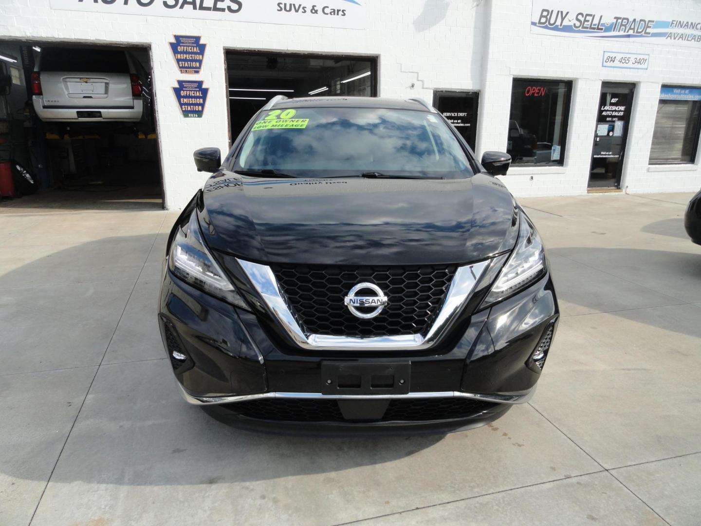 2020 Super Black /Graphite Nissan Murano SL (5N1AZ2CS6LN) with an 3.5L V6 DOHC 24V engine, CVT transmission, located at 827 W 26th Street, Erie, PA, 16508, (814) 455-3401, 42.105431, -80.090942 - Photo#1