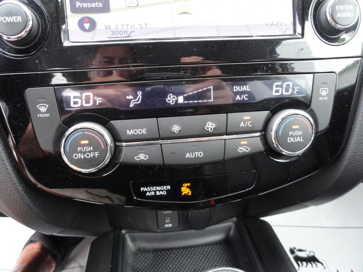 2015 Gun Metallic /Jet Black Nissan Rogue SL (5N1AT2MV1FC) with an 2.5L L4 DOHC 16V engine, Continuously Variable Transmission transmission, located at 827 W 26th Street, Erie, PA, 16508, (814) 455-3401, 42.105431, -80.090942 - Thanks for looking at our own owner, nonsmoker, accident and rust-free new Nissan trade. This is the SL model with all wheel drive, panoramic sunroof, power drivers seat, power lift gate, passive entry, heated front seats, push button start, back up camera with surround cameras, navigation, blind sp - Photo#13