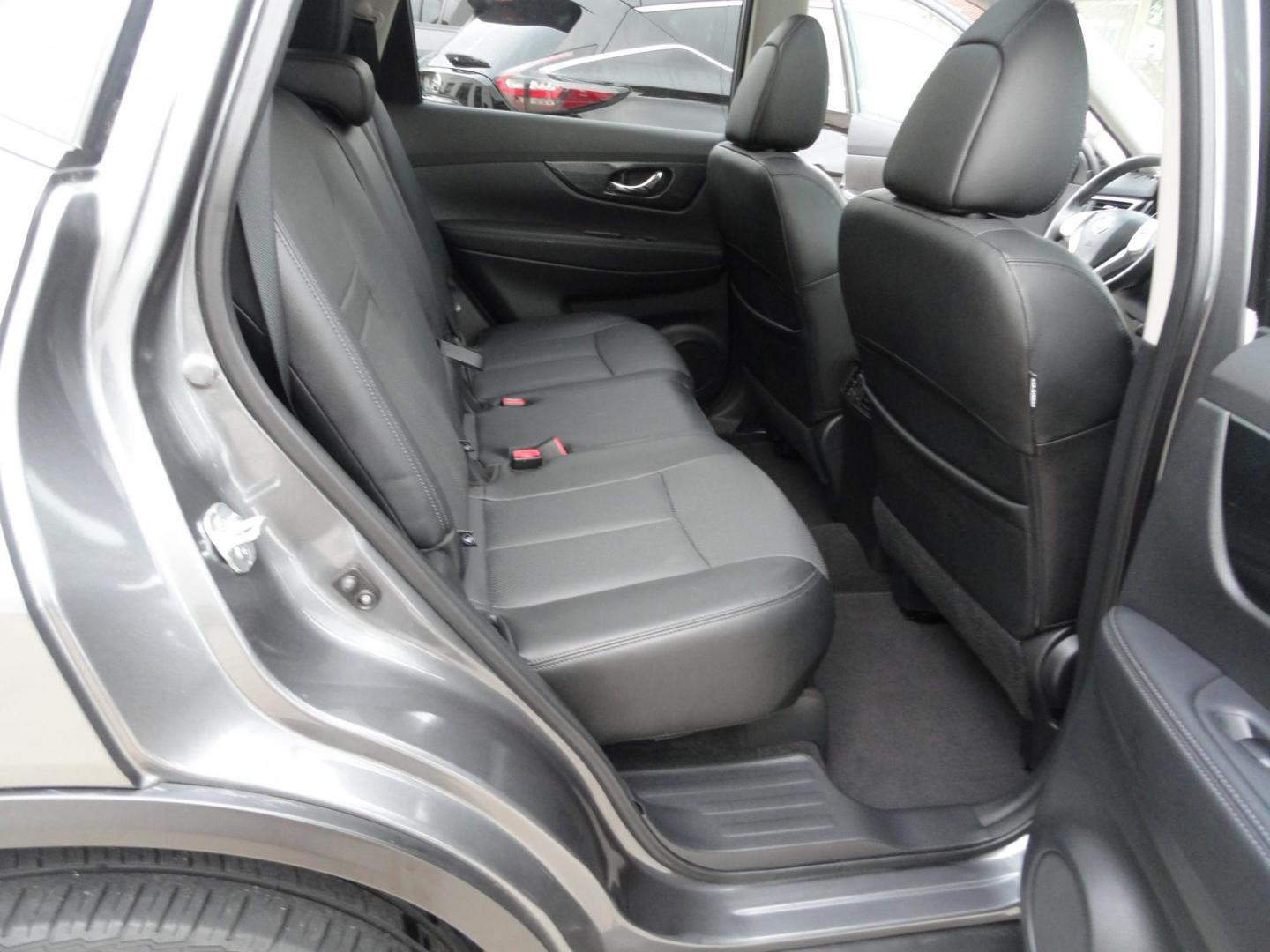 2015 Gun Metallic /Jet Black Nissan Rogue SL (5N1AT2MV1FC) with an 2.5L L4 DOHC 16V engine, Continuously Variable Transmission transmission, located at 827 W 26th Street, Erie, PA, 16508, (814) 455-3401, 42.105431, -80.090942 - Thanks for looking at our own owner, nonsmoker, accident and rust-free new Nissan trade. This is the SL model with all wheel drive, panoramic sunroof, power drivers seat, power lift gate, passive entry, heated front seats, push button start, back up camera with surround cameras, navigation, blind sp - Photo#34
