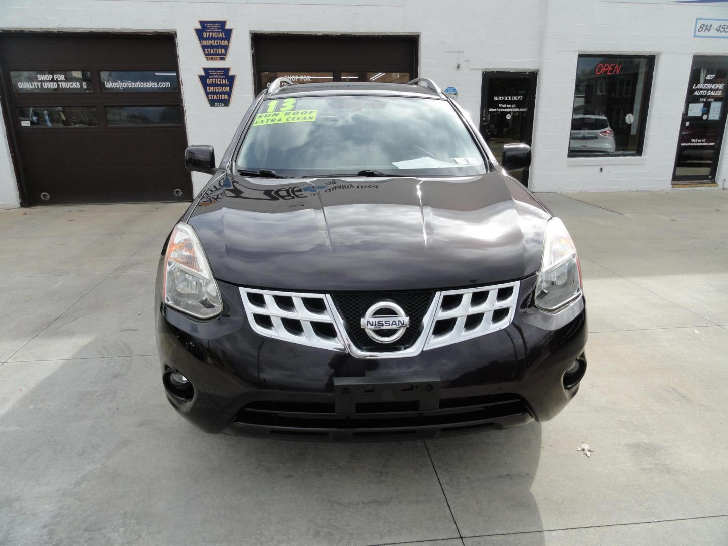 2013 Black Amethyst Metallic /Jet Black Nissan Rogue SL AWD (JN8AS5MV3DW) with an 2.5L L4 DOHC 16V engine, Continuously Variable Transmission transmission, located at 827 W 26th Street, Erie, PA, 16508, (814) 455-3401, 42.105431, -80.090942 - Thanks for looking at our new Honda trade in. This is the SL model with all wheel drive, power drivers seat, power sunroof, navigation, back up camera, keyless entry and lots more. A recent service was just completed in our service department plus a lube oil and filter change. This SUV is in almost - Photo#1