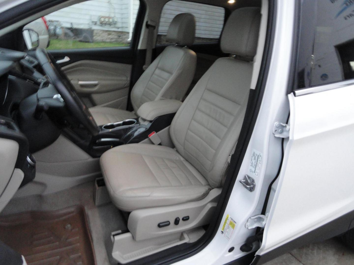 2015 White Platinum Tricoat /Tan Ford Escape Titanium 4WD (1FMCU9J94FU) with an 2.0L L4 DOHC 16V engine, 6-Speed Automatic transmission, located at 827 W 26th Street, Erie, PA, 16508, (814) 455-3401, 42.105431, -80.090942 - Photo#29