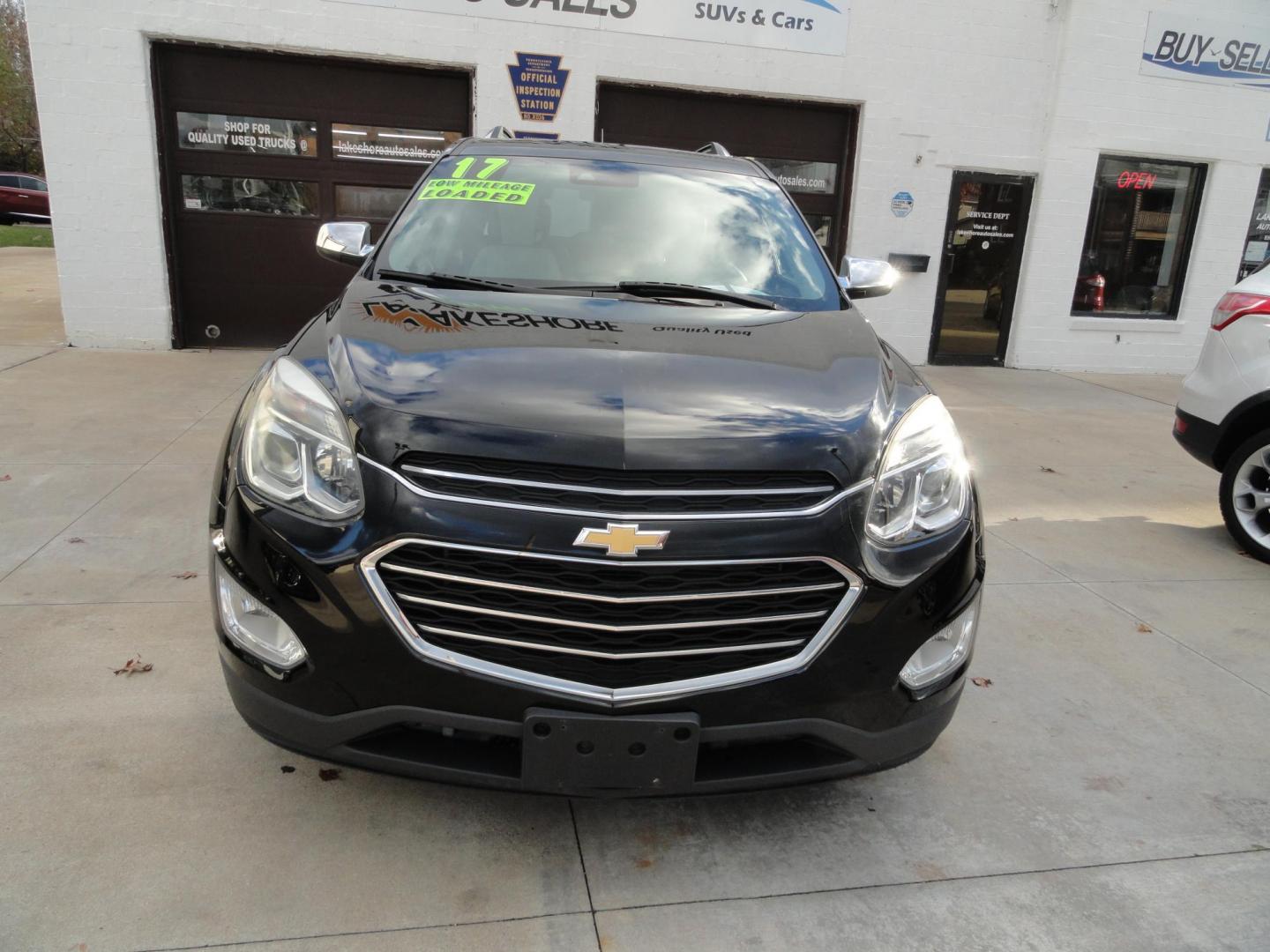 2017 Black Metallic /Greystone Chevrolet Equinox Premier AWD (2GNFLGE30H6) with an 3.6L V6 DOHC 24V engine, 6A transmission, located at 827 W 26th Street, Erie, PA, 16508, (814) 455-3401, 42.105431, -80.090942 - Photo#1
