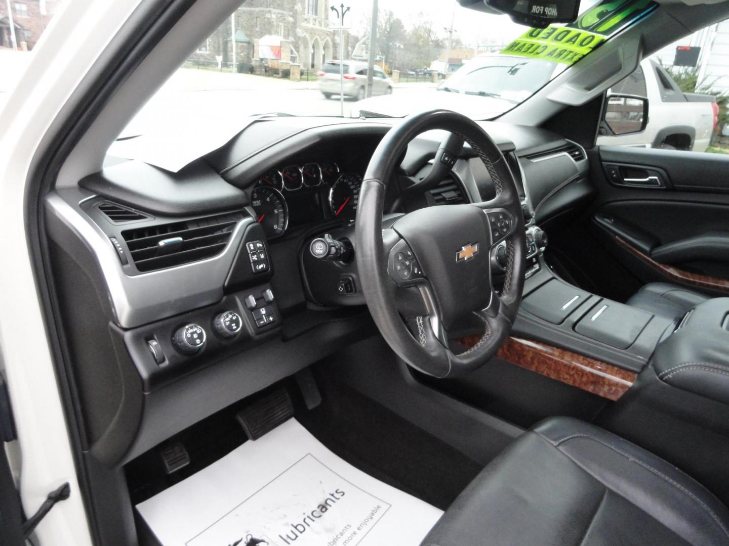 2015 Diamond White Tricoat /Jet Black Chevrolet Tahoe LTZ 4WD (1GNSKCKC5FR) with an 5.3L V8 OHV 16V engine, 6-Speed Automatic transmission, located at 827 W 26th Street, Erie, PA, 16508, (814) 455-3401, 42.105431, -80.090942 - Photo#25