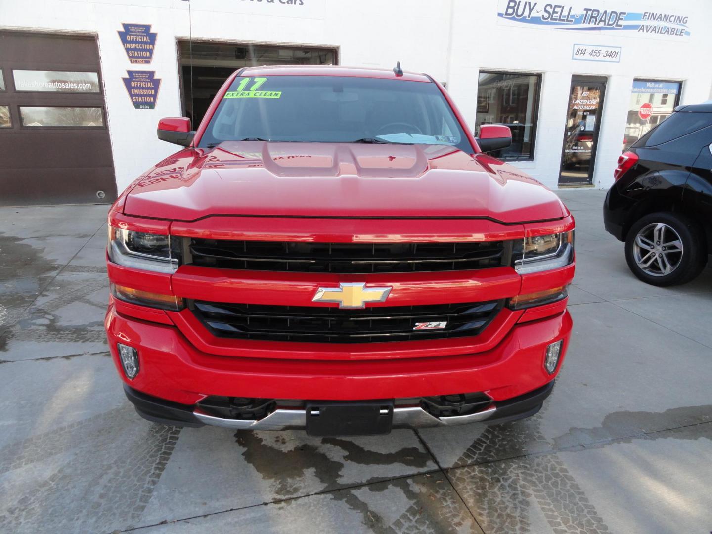 2017 Red Hot /Graphite Chevrolet Silverado 1500 LT Double Cab 4WD (1GCVKREC5HZ) with an 5.3L V8 OHV 16V engine, 6A transmission, located at 827 W 26th Street, Erie, PA, 16508, (814) 455-3401, 42.105431, -80.090942 - Thanks for looking at our super clean recent arrival. This is the 1500 Silverado LT model Double Cab with lots of options including four-wheel drive, the 5.3 V-8, heated seats, power drivers seat, remote start, Z71 Offroad package, back up camera, Tonneau cover, spray in bed liner, both keys and rem - Photo#1