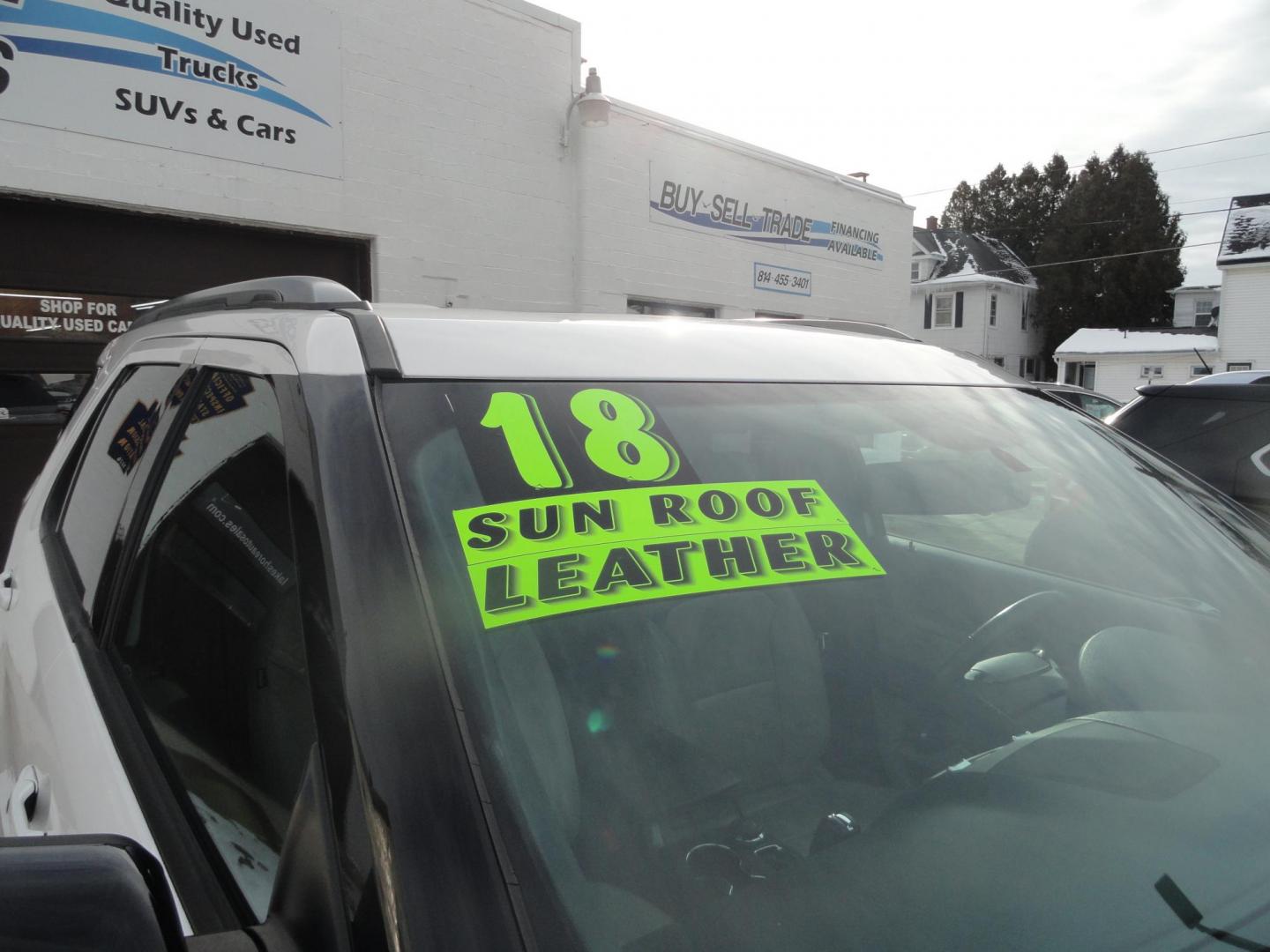 2018 White Platinum Metallic /Tan Ford Explorer XLT 4WD (1FM5K8D8XJG) with an 3.5L V6 DOHC 24V engine, 6A transmission, located at 827 W 26th Street, Erie, PA, 16508, (814) 455-3401, 42.105431, -80.090942 - Thanks for looking at our super clean accident and rust-free trade in. This vehicle came back in on trade from one of the owners' relatives who lives in Nashville Tennessee. Our owner originally purchased this vehicle in Florida back in 2022 which explains the RUST-FREE condition of the body and the - Photo#2