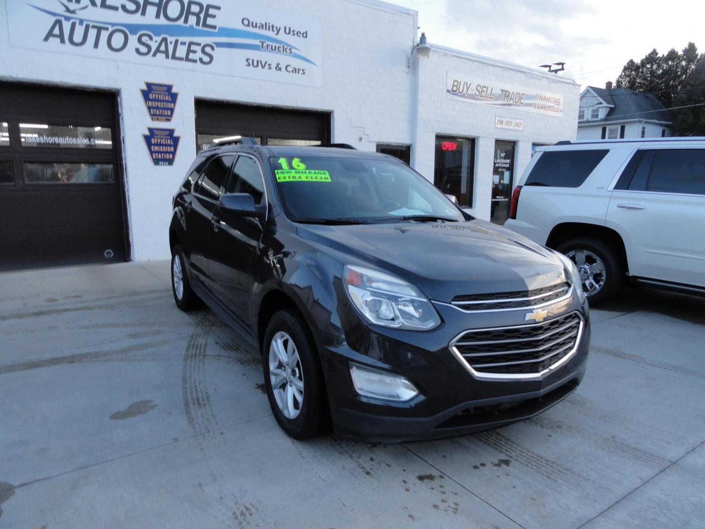 2016 Tungsten Metallic /Greystone Chevrolet Equinox LT AWD (2GNFLFEK2G6) with an 2.4L L4 DOHC 16V FFV engine, 6A transmission, located at 827 W 26th Street, Erie, PA, 16508, (814) 455-3401, 42.105431, -80.090942 - Photo#0