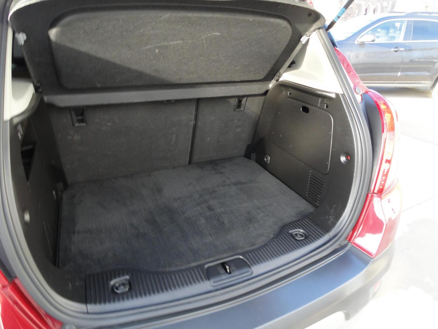 2013 Ruby Red Metallic /Jet Black Buick Encore Convenience AWD (KL4CJFSB0DB) with an 1.4L L4 DOHC 16V TURBO engine, 6-Speed Automatic transmission, located at 827 W 26th Street, Erie, PA, 16508, (814) 455-3401, 42.105431, -80.090942 - Thanks for looking at our low mileage extra clean rust-free new arrival. This is the convenance package with all wheel drive, power sunroof, leather seats, remote start, rear camera and lots more. A full service was just completed in our service department with new Pa state and emissions inspection - Photo#27