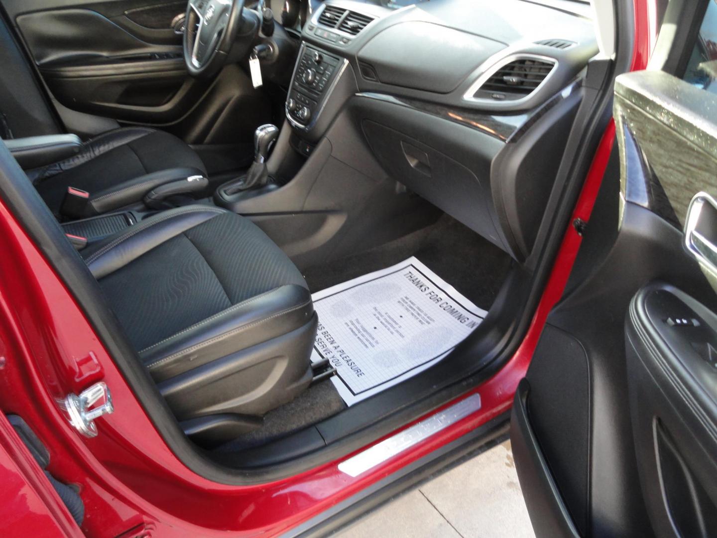 2013 Ruby Red Metallic /Jet Black Buick Encore Convenience AWD (KL4CJFSB0DB) with an 1.4L L4 DOHC 16V TURBO engine, 6-Speed Automatic transmission, located at 827 W 26th Street, Erie, PA, 16508, (814) 455-3401, 42.105431, -80.090942 - Thanks for looking at our low mileage extra clean rust-free new arrival. This is the convenance package with all wheel drive, power sunroof, leather seats, remote start, rear camera and lots more. A full service was just completed in our service department with new Pa state and emissions inspection - Photo#30