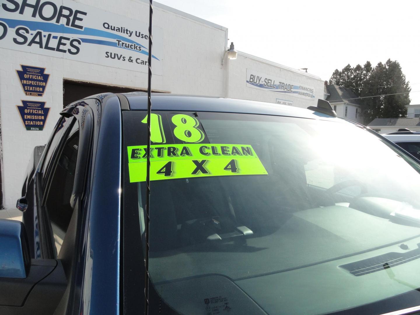 2018 Deep Ocean Blue /Jet Black Chevrolet Silverado 1500 LT Double Cab 4WD (1GCVKREC9JZ) with an 5.3L V8 OHV 16V engine, 6A transmission, located at 827 W 26th Street, Erie, PA, 16508, (814) 455-3401, 42.105431, -80.090942 - Thanks for looking at our super clean rust and accident free two owner new truck trade. This is the Silverado 1500 Double Cab with the 5.3 V8 with four-wheel drive and it comes with the all-star edition package with lots of options and this truck comes with both keys and remotes along with remote st - Photo#2