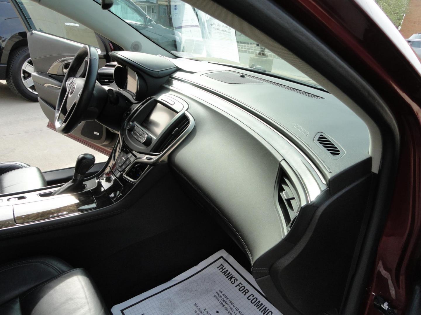 2016 Baroque Red Metallic /Graphite Buick LaCrosse Leather Package AWD (1G4GC5G34GF) with an 3.6L V6 DOHC 24V FFV engine, 6-Speed Automatic transmission, located at 827 W 26th Street, Erie, PA, 16508, (814) 455-3401, 42.105431, -80.090942 - Thank for looking at our two-owner new Chevrolet trade in. This is the Premium with leather all-wheel drive model with heated leather, keyless entry, back up camera, push button start and lots more. We've been servicing this vehicle since 30,000 miles for the previous customer who took excellent car - Photo#39