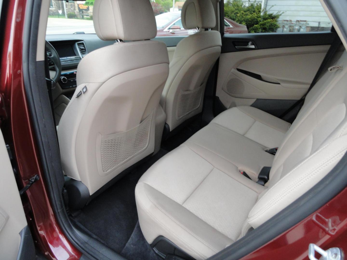 2018 Ruby Wine /Beige Hyundai Tucson SE AWD (KM8J3CA45JU) with an 2.0L L4 DOHC 16V engine, 6-Speed Automatic transmission, located at 827 W 26th Street, Erie, PA, 16508, (814) 455-3401, 42.105431, -80.090942 - Thanks for looking at our super clean rust and accident-free recent arrival. This is the Se ALL WHEEL DRIVE model with lots of options including a power drivers seat, keyless entry, Bluetooth, and lots more. A full service was just completed in our service department with new Pa state and emissions - Photo#24