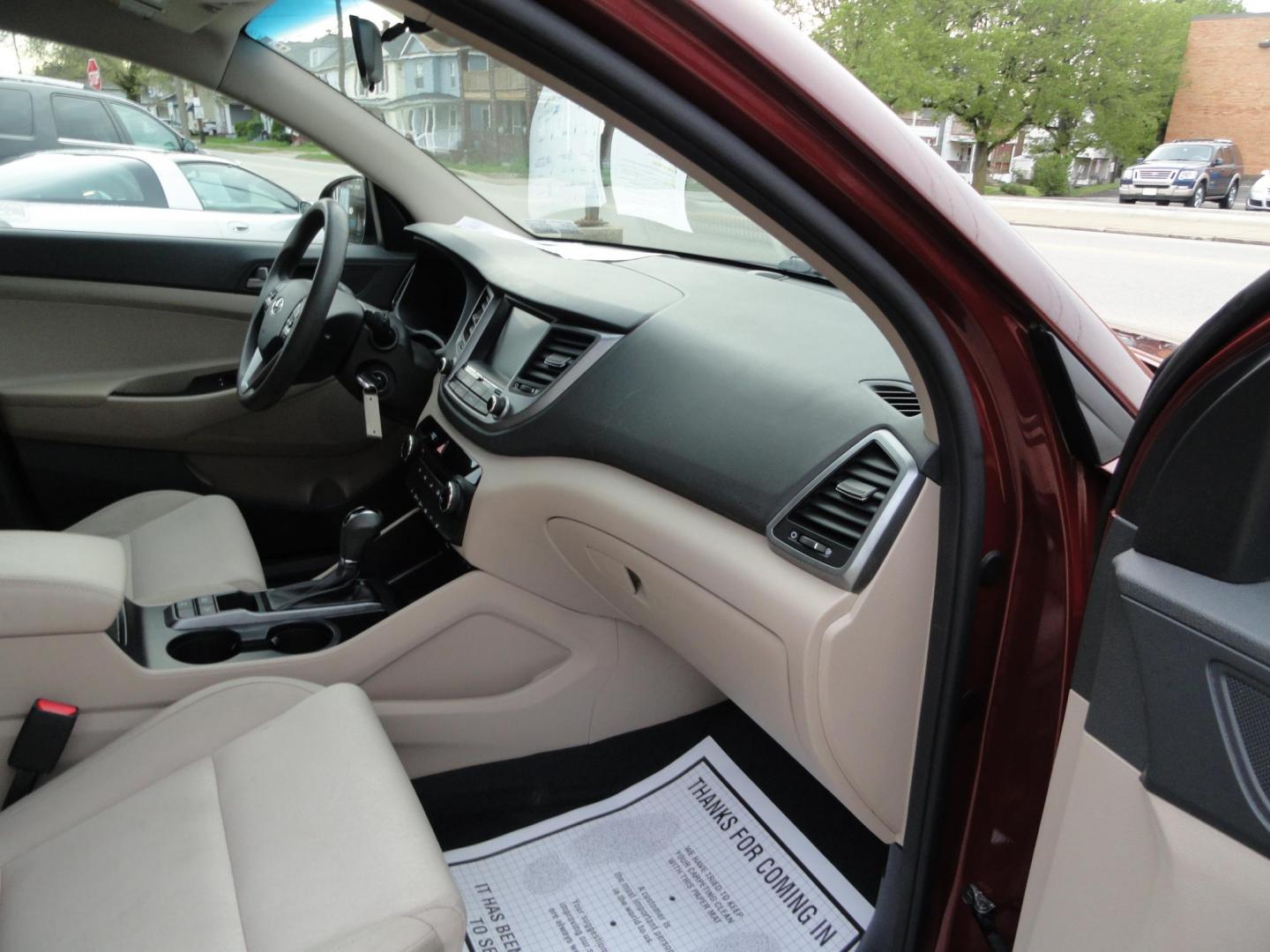2018 Ruby Wine /Beige Hyundai Tucson SE AWD (KM8J3CA45JU) with an 2.0L L4 DOHC 16V engine, 6-Speed Automatic transmission, located at 827 W 26th Street, Erie, PA, 16508, (814) 455-3401, 42.105431, -80.090942 - Thanks for looking at our super clean rust and accident-free recent arrival. This is the Se ALL WHEEL DRIVE model with lots of options including a power drivers seat, keyless entry, Bluetooth, and lots more. A full service was just completed in our service department with new Pa state and emissions - Photo#33