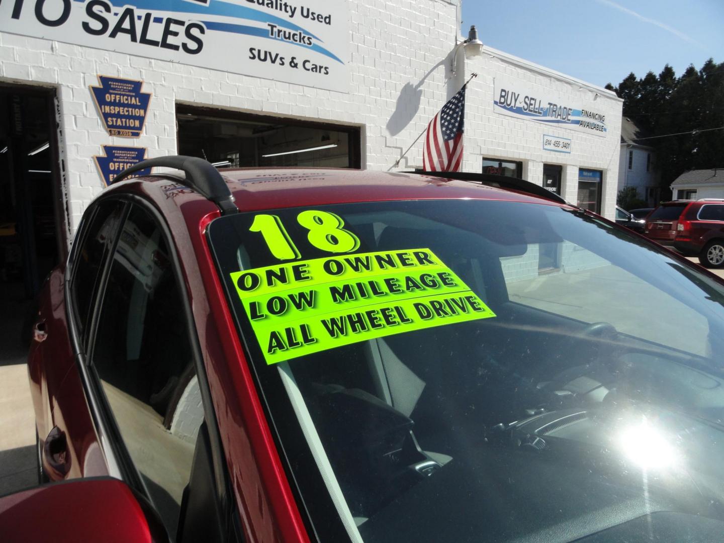 2018 Ruby Red Metallic /Greystone Ford Escape SE 4WD (1FMCU9GD1JU) with an 1.5L L4 DOHC 16V engine, 6A transmission, located at 827 W 26th Street, Erie, PA, 16508, (814) 455-3401, 42.105431, -80.090942 - Thanks for looking at our low mileage accident free one owner new vehicle trade. This is the SE model with all wheel drive, power drivers seat, Bluetooth and lots more including both keys and remotes, the owner's manuals and the original floor mats. A full service was just completed in our service d - Photo#2