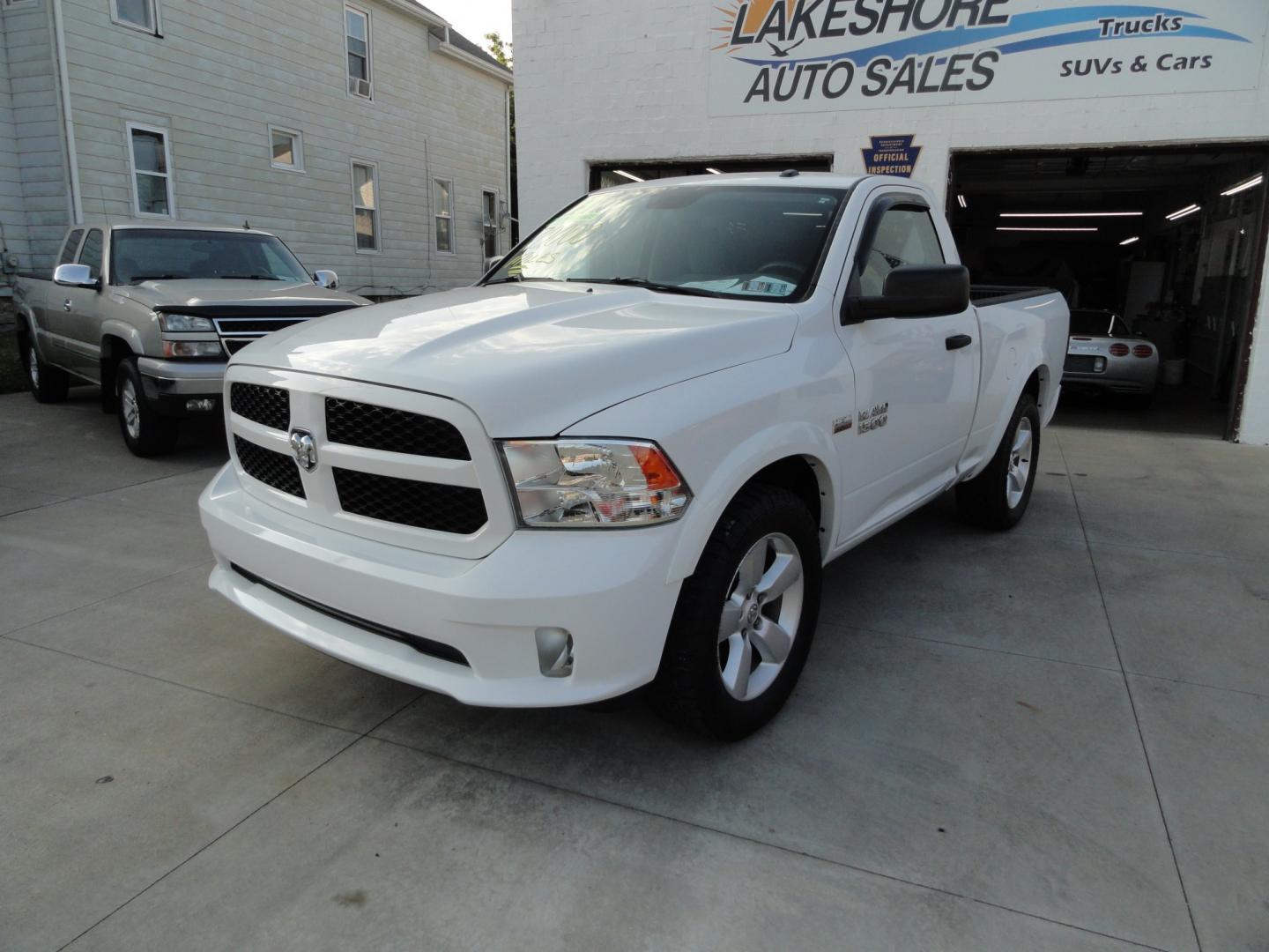 2013 Bright White /Greystone RAM 1500 Express Regular Cab SWB 4WD (3C6JR7AT0DG) with an 5.7L V8 OHV 16V engine, 6-Speed Automatic transmission, located at 827 W 26th Street, Erie, PA, 16508, (814) 455-3401, 42.105431, -80.090942 - Thanks for looking at our low mileage super clean recent Chevy trade in. This is the Express model 1500 with the Hemi V-8, four-wheel drive, remote entry and lots more. This is a super clean truck with a great exterior and like new interior and as you know these short bed pickups in this condition- Photo#8