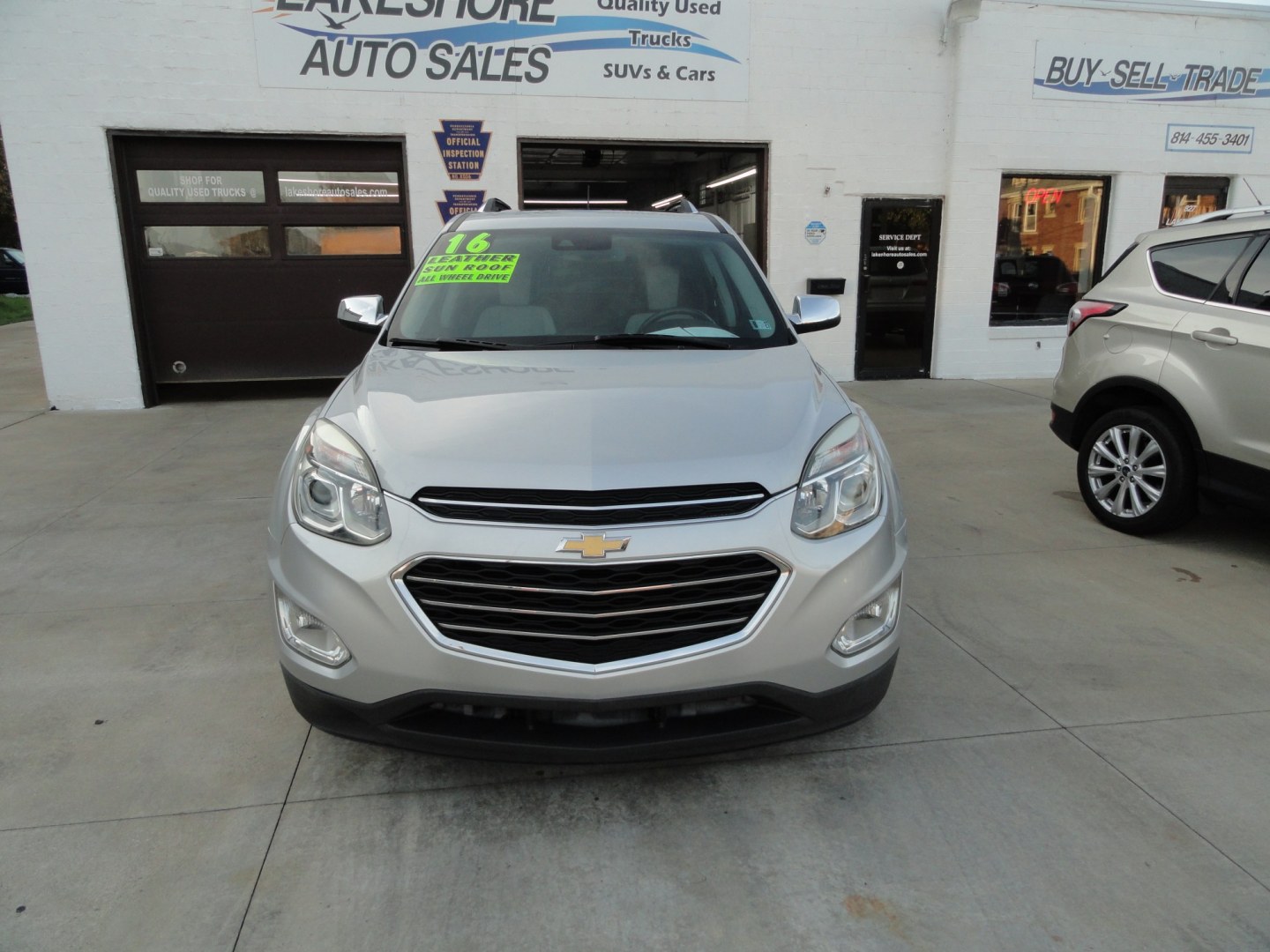2016 Silver Ice Metallic /Two Tone Chevrolet Equinox LTZ AWD (2GNFLGE38G6) with an 3.6L V6 DOHC 24V engine, 6-Speed Automatic transmission, located at 827 W 26th Street, Erie, PA, 16508, (814) 455-3401, 42.105431, -80.090942 - Thanks for looking at our accident and rust-free like new recent arrival. I have to say that this is the cleanest 2016 Chevy Equinox that I've seen on a long time with NO RUST with no exterior paint work and a super clean undercarriage. This is the LTZ model with the hard to find 6 cylinders, all-wh- Photo#1