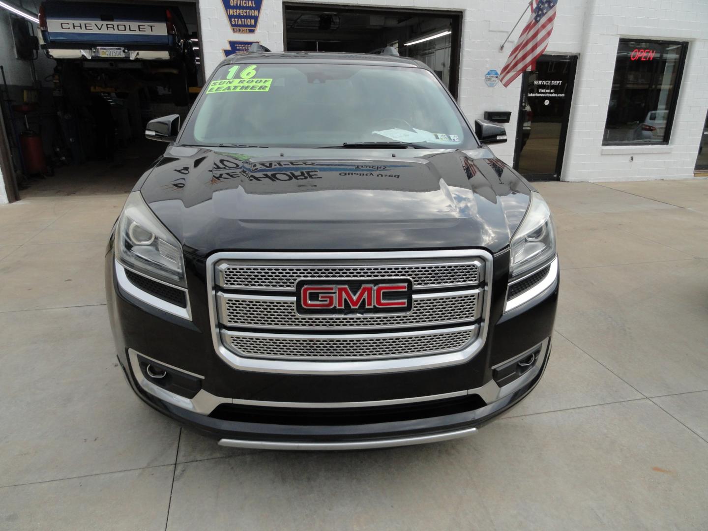2016 Ebony Twilight Metallic /Cocoa Dune GMC Acadia Denali AWD (1GKKVTKD3GJ) with an 3.6L V6 DOHC 24V engine, 6-Speed Automatic transmission, located at 827 W 26th Street, Erie, PA, 16508, (814) 455-3401, 42.105431, -80.090942 - Thanks for looking at our super clean accident and rust-free new arrival. This is the Denali all-wheel drive model with every option available on this 2016 model year SUV. A full service was just completed on this vehicle along with a new Pa state and emissions inspection, a lube oil and filter chan- Photo#1