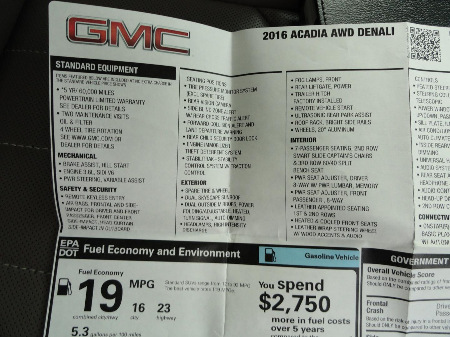 2016 Ebony Twilight Metallic /Cocoa Dune GMC Acadia Denali AWD (1GKKVTKD3GJ) with an 3.6L V6 DOHC 24V engine, 6-Speed Automatic transmission, located at 827 W 26th Street, Erie, PA, 16508, (814) 455-3401, 42.105431, -80.090942 - Thanks for looking at our super clean accident and rust-free new arrival. This is the Denali all-wheel drive model with every option available on this 2016 model year SUV. A full service was just completed on this vehicle along with a new Pa state and emissions inspection, a lube oil and filter chan- Photo#57