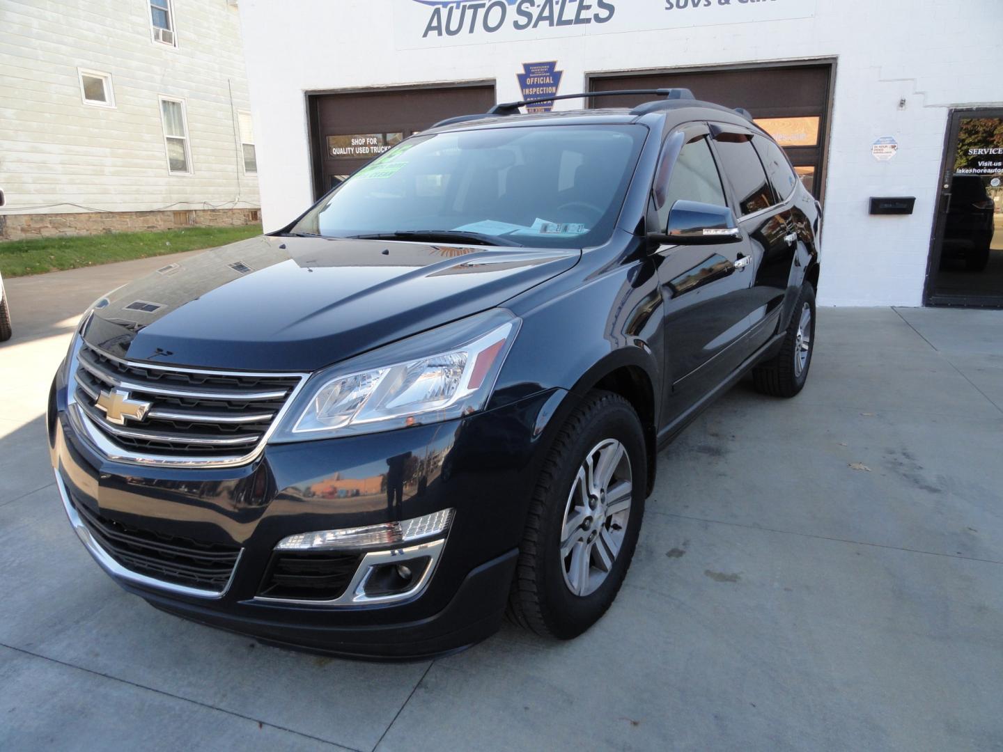 2015 Blue Velvet Metallic /Jet Black Chevrolet Traverse LT AWD (1GNKVGKDXFJ) with an 3.6L V6 DOHC 24V engine, 6-Speed Automatic transmission, located at 827 W 26th Street, Erie, PA, 16508, (814) 455-3401, 42.105431, -80.090942 - Thanks for looking at our two-owner accident and rust-free new vehicle trade. This is the LT all-wheel drive with power heated seats, back up camera, remote start and lots more. A full service was just completed in our service department and the previous owner just put on four new Goodyear tires. If- Photo#6